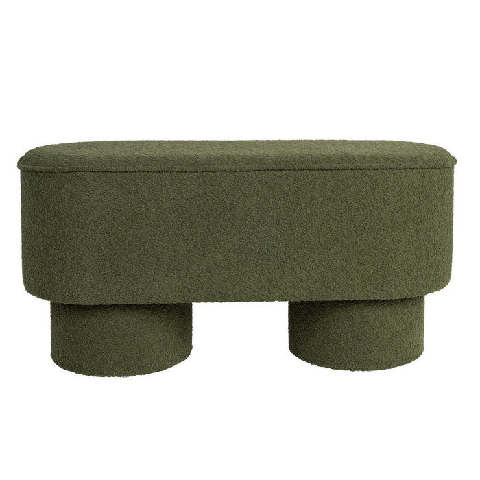 Eetkamerbank Marcos Stof, Polyester, Pine hout Groen-Eetkamerbanken-Creating Home
