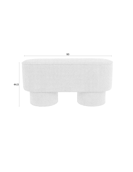 Eetkamerbank Marcos Stof, Polyester, Pine hout Groen-Eetkamerbanken-Creating Home