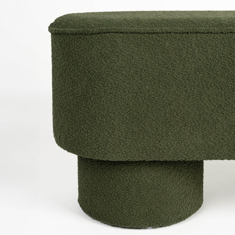 Eetkamerbank Marcos Stof, Polyester, Pine hout Groen-Eetkamerbanken-Creating Home