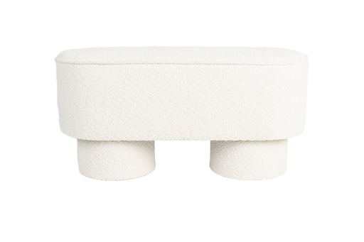 Eetkamerbank Marcos Stof, Polyester, Pine hout Wit 35x93-Eetkamerbanken-Creating Home