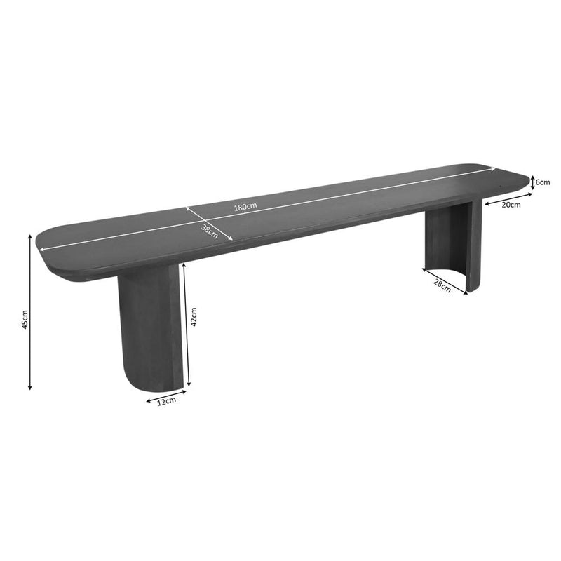 Eetkamerbank Maré Bruin 180 cm 180x38x45 cm-Eetkamerbanken-Starfurn