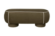Eetkamerbank Marina L Polyester, Hout Groen 44x121 cm-Eetkamerbanken-Creating Home