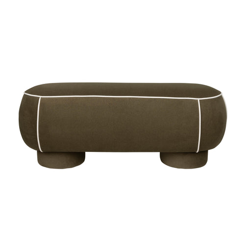 Eetkamerbank Marina L Polyester, Hout Groen 44x121 cm-Eetkamerbanken-Creating Home