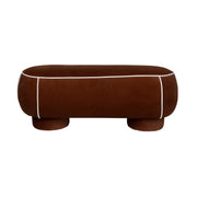 Eetkamerbank Marina L Polyester, Hout Rood 44x121 cm-Eetkamerbanken-Creating Home