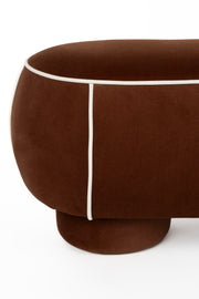Eetkamerbank Marina L Polyester, Hout Rood 44x121 cm-Eetkamerbanken-Creating Home
