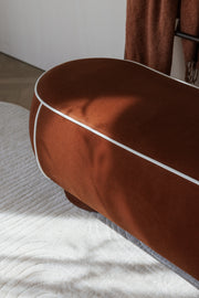 Eetkamerbank Marina L Polyester, Hout Rood 44x121 cm-Eetkamerbanken-Creating Home