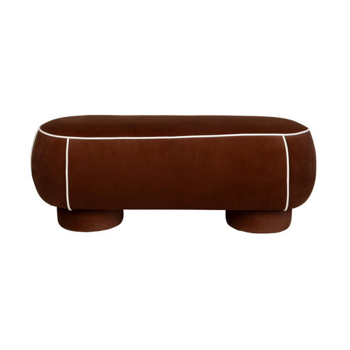 Eetkamerbank Marina L Polyester, Hout Rood 44x121 cm-Eetkamerbanken-Creating Home
