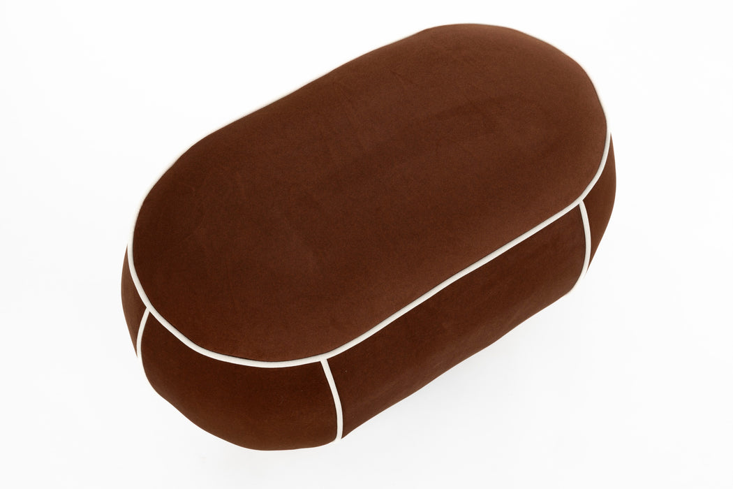 Eetkamerbank Marina M Polyester, Hout Rood 45.5x77.5 cm