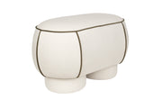 Eetkamerbank Marina M Polyester, Hout Wit 45.5x77.5 cm-Eetkamerbanken-Creating Home