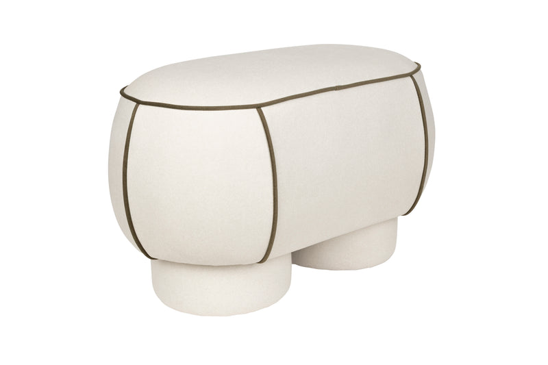 Eetkamerbank Marina M Polyester, Hout Wit 45.5x77.5 cm-Eetkamerbanken-Creating Home