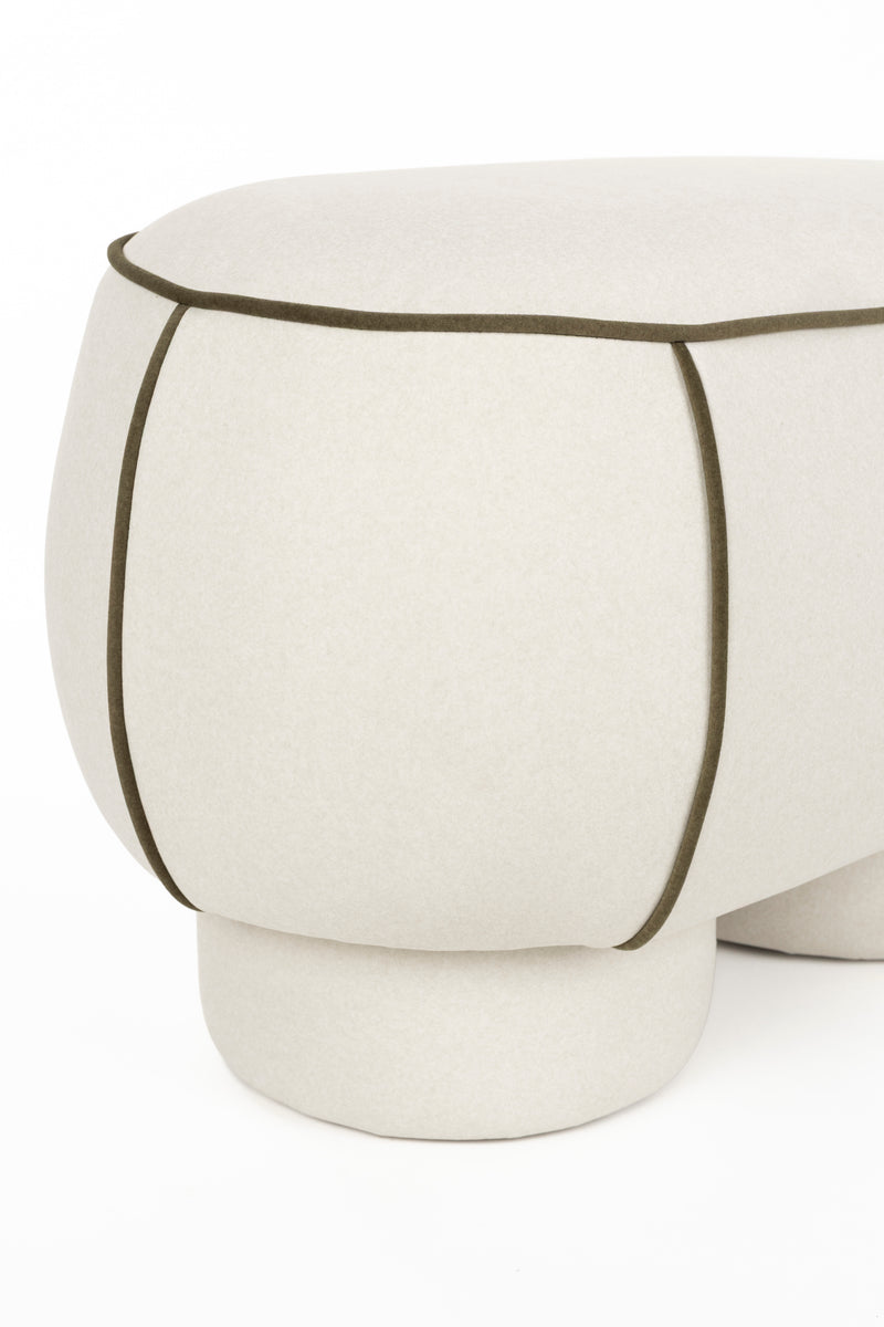 Eetkamerbank Marina M Polyester, Hout Wit 45.5x77.5 cm-Eetkamerbanken-Creating Home