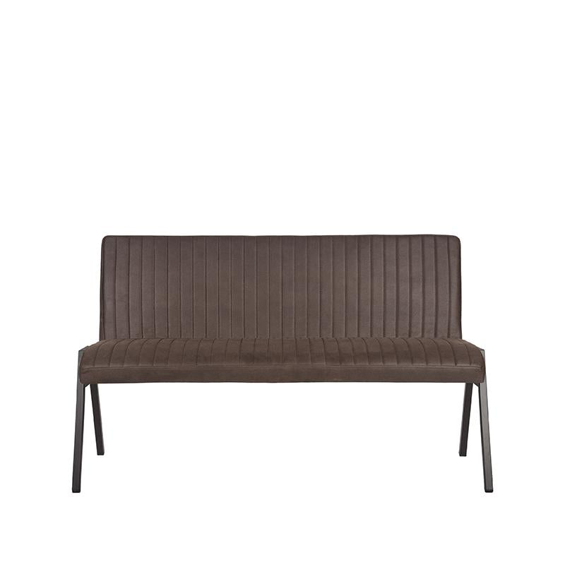Eetkamerbank Matz Antraciet Kunstleder 145 cm 145x62x86 cm-Eetkamerbanken-LABEL51