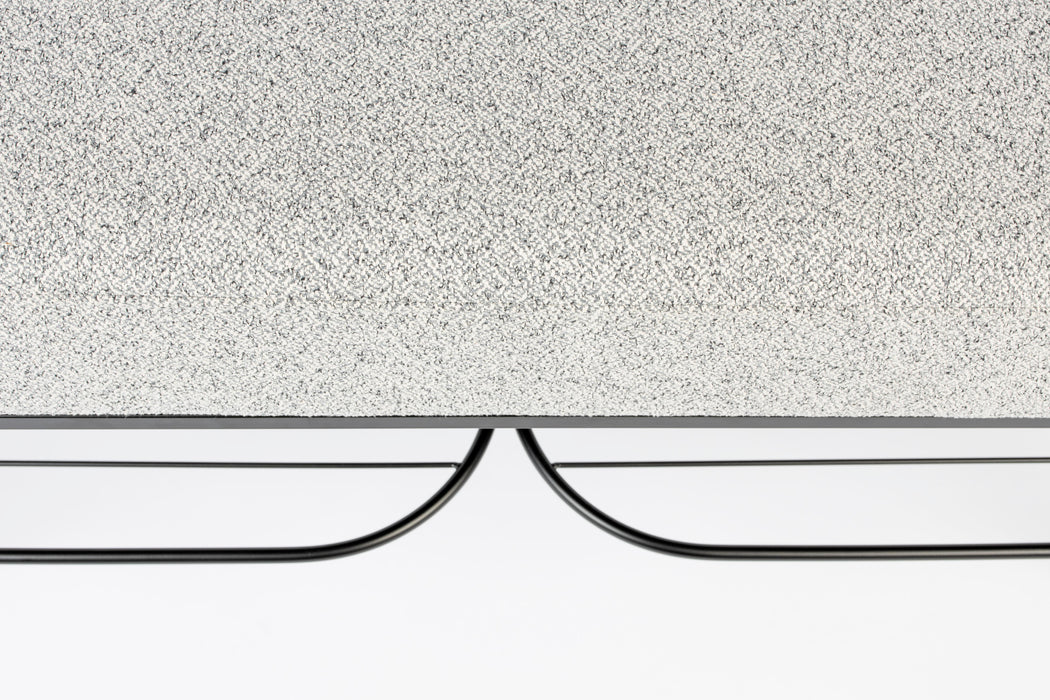 Eetkamerbank Milou Stof, Polyester, Metaal Grijs 90x35-Eetkamerbanken-Creating Home