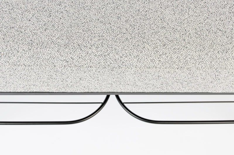 Eetkamerbank Milou Stof, Polyester, Metaal Grijs 90x35-Eetkamerbanken-Creating Home