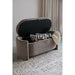 Eetkamerbank Miro Polyester, MDF Grijs 44x108 cm-Eetkamerbanken-Creating Home