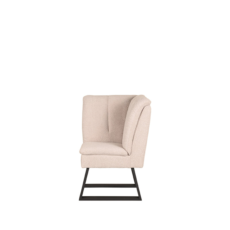 Eetkamerbank Modula Bouclé Naturel Hoek 62x62x92 cm-Eetkamerbanken-LABEL51
