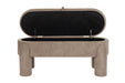 Eetkamerbank Orly Polyester, MDF Grijs 45x113 cm-Eetkamerbanken-Creating Home