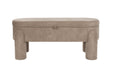 Eetkamerbank Orly Polyester, MDF Grijs 45x113 cm-Eetkamerbanken-Creating Home