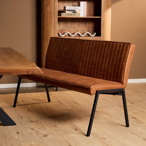 Eetkamerbank Tivoli Bull 155 cm Cognac 155x56x88 cm-Eetkamerbanken-Starfurn