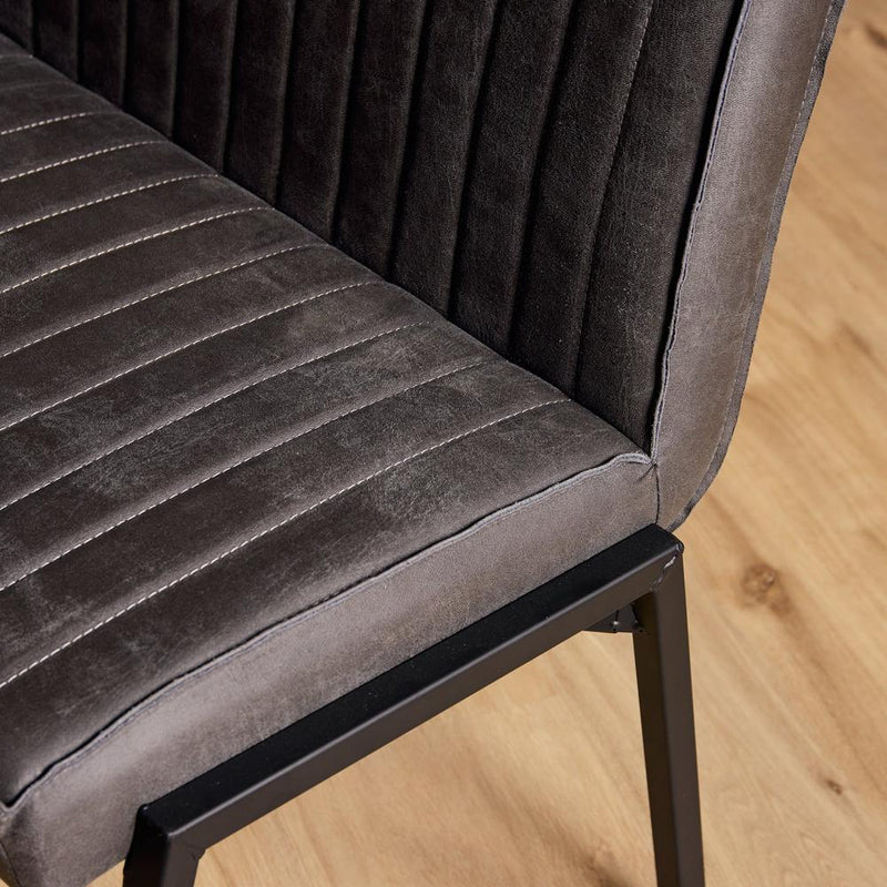 Eetkamerbank Tivoli Bull 185 cm Antraciet 185x56x88 cm-Eetkamerbanken-Starfurn