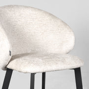 Eetkamerstoel 2de kans Eetkamerstoel Logan Crème Fluweel-Eetkamerstoelen-LABEL51