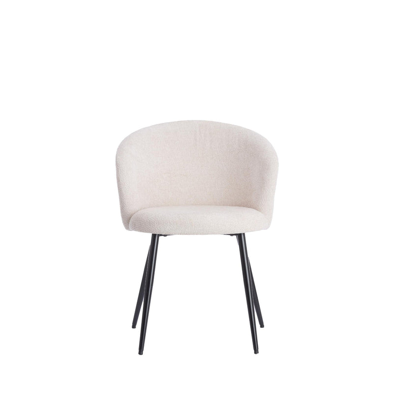 Eetkamerstoel 2de kans Eetkamerstoel Radaja Crème 58x58x78cm-Eetkamerstoelen-Light & Living