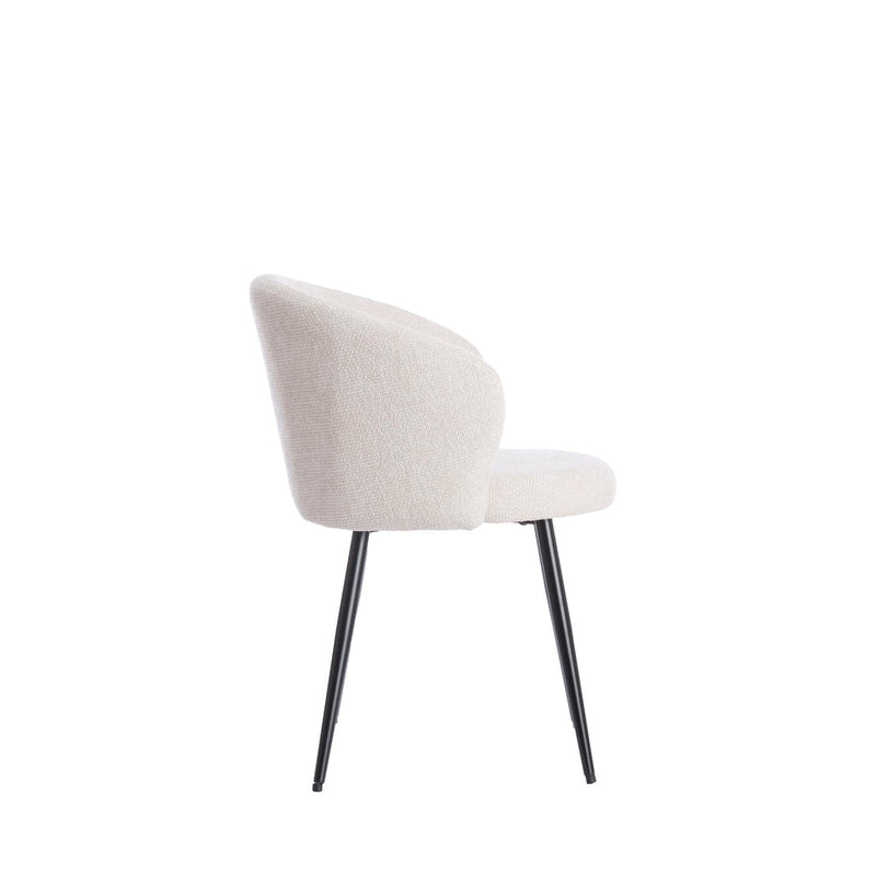 Eetkamerstoel 2de kans Eetkamerstoel Radaja Crème 58x58x78cm-Eetkamerstoelen-Light & Living