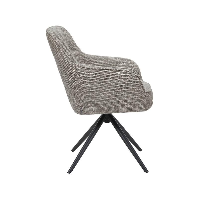 Eetkamerstoel Akira Mushroom Royal Boucle Draaibaar 63x65x87 cm-Eetkamerstoelen-LABEL51