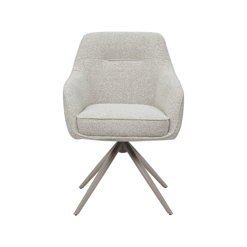 Eetkamerstoel Akira Naturel Royal Boucle Taupe Metalen-Eetkamerstoelen-LABEL51