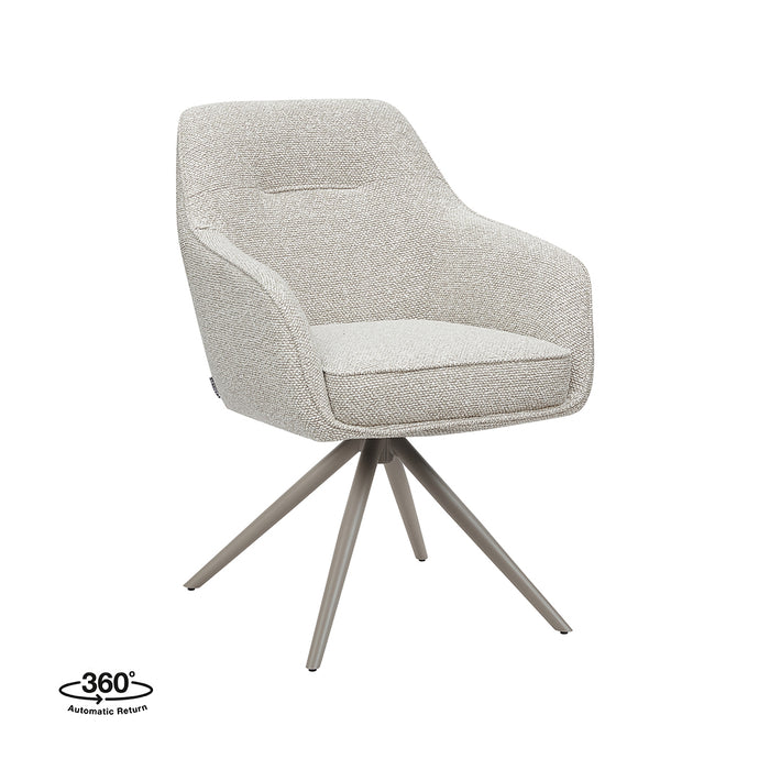 Eetkamerstoel Akira - Naturel - Royal Boucle - Taupe Metalen-Eetkamerstoelen-LABEL51