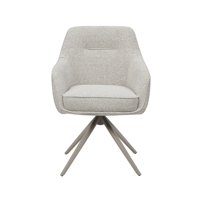 Eetkamerstoel Akira - Naturel - Royal Boucle - Taupe Metalen...-Eetkamerstoelen-LABEL51