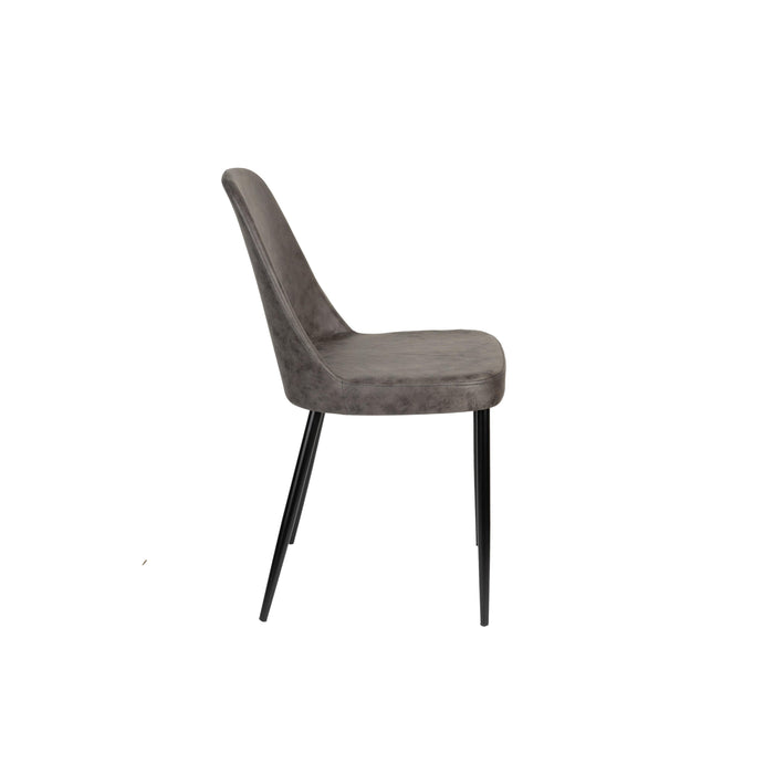 Eetkamerstoel Alana Polyester Donkergrijs 54x47 cm-Eetkamerstoelen-Creating Home