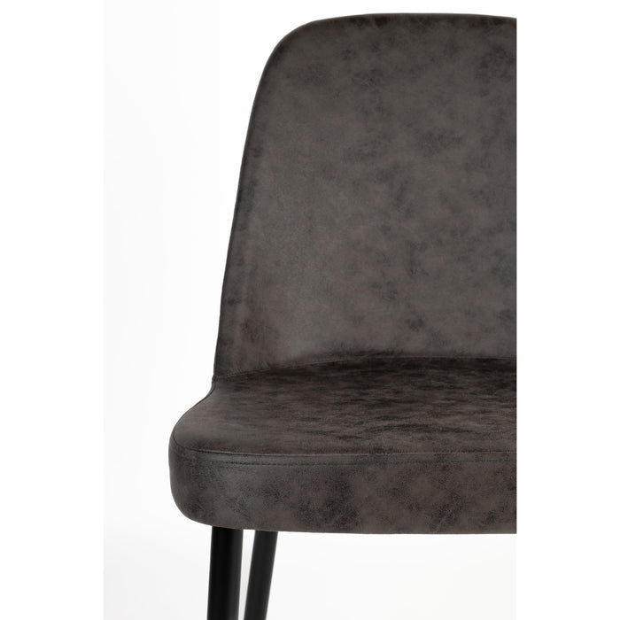 Eetkamerstoel Alana Polyester Donkergrijs 54x47 cm-Eetkamerstoelen-Creating Home
