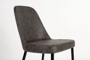 Eetkamerstoel Alana Polyester Donkergrijs 54x47 cm-Eetkamerstoelen-Creating Home