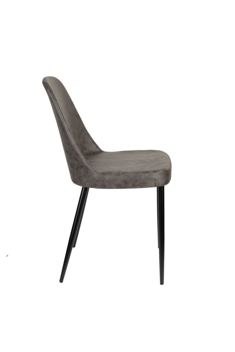 Eetkamerstoel Alana Polyester Donkergrijs 54x47 cm-Fauteuils-Creating Home
