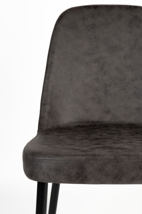 Eetkamerstoel Alana Polyester Donkergrijs 54x47 cm-Fauteuils-Creating Home