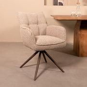 Eetkamerstoel Amalfi Mushroom Royal Boucle Brons 65x66x86 cm-Eetkamerstoelen-LABEL51
