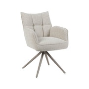 Eetkamerstoel Amalfi Naturel Royal Boucle Taupe Metalen-Eetkamerstoelen-LABEL51
