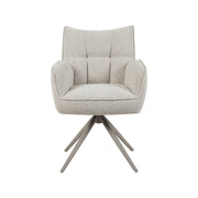 Eetkamerstoel Amalfi Naturel Royal Boucle Taupe Metalen-Eetkamerstoelen-LABEL51