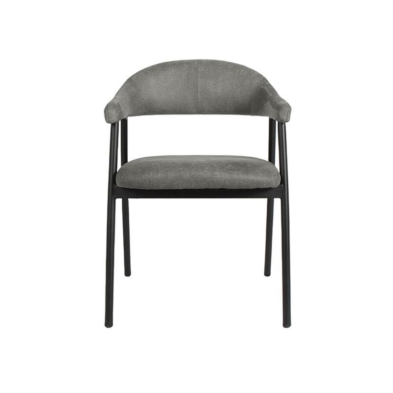 Eetkamerstoel Amaze Antraciet Micro Suede 54x54x80 cm-Eetkamerstoelen-LABEL51