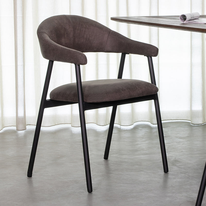 Eetkamerstoel Amaze Antraciet Micro Suede 54x54x80 cm-Eetkamerstoelen-LABEL51