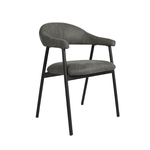 Eetkamerstoel Amaze - Antraciet - Micro Suede-Eetkamerstoelen-LABEL51