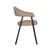 Eetkamerstoel Amaze Clay Elite Zwart Metalen Frame 54x54x80 cm-Eetkamerstoelen-LABEL51