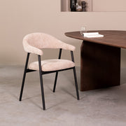 Eetkamerstoel Amaze Clay Elite Zwart Metalen Frame 54x54x80 cm-Eetkamerstoelen-LABEL51