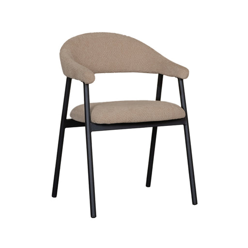 Eetkamerstoel Amaze Clay Elite Zwart Metalen Frame 54x54x80 cm-Eetkamerstoelen-LABEL51
