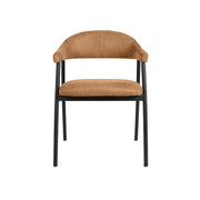 Eetkamerstoel Amaze Cognac Micro Suede 54x54x80 cm-Eetkamerstoelen-LABEL51