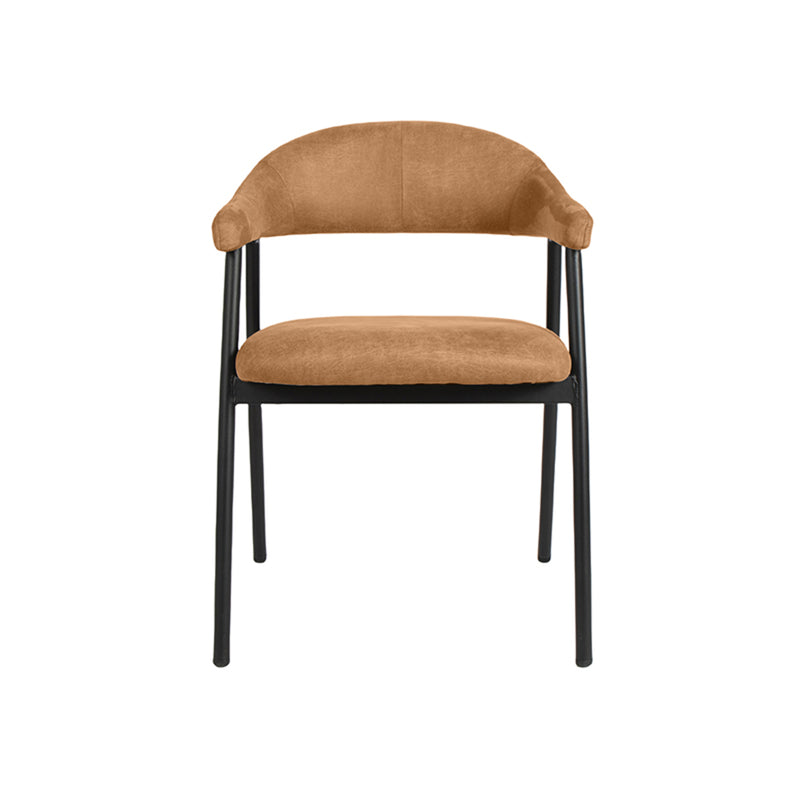 Eetkamerstoel Amaze Cognac Micro Suede 54x54x80 cm-Eetkamerstoelen-LABEL51