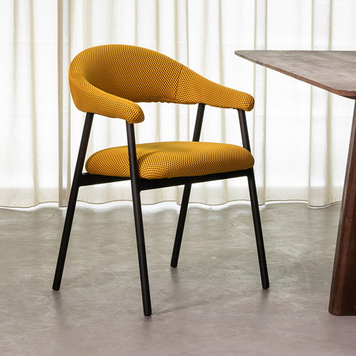 Eetkamerstoel Amaze - Oker - Breathe-Eetkamerstoelen-LABEL51