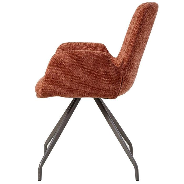 Eetkamerstoel Athena Polyester Rood-Eetkamerstoelen-PTMD