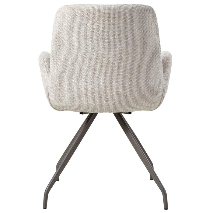Eetkamerstoel Athena Polyester Wit-Eetkamerstoelen-PTMD